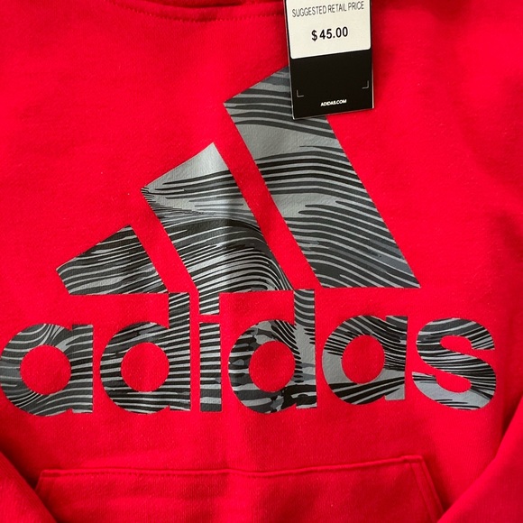 Adidas Kids Red Hoodie - Picture 2 of 7